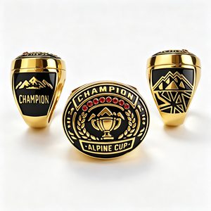 Anillos de Fútbol Americano y Hockey Personalizados de Alta Gama, Venta al Por Mayor de Fábrica, Anillos de Campeonato Verdes, Simples y Portátiles - Product Image 4
