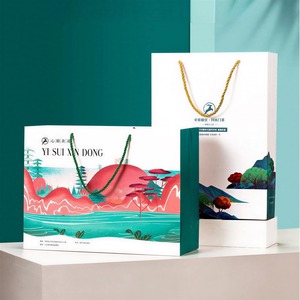 Luxury Custom Paper Bag Cookie Eco Friendly Navy Waistless Paper Food Bag Paper Bag With <b>Window</b> - Product Image 1