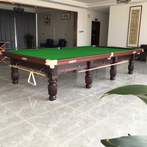 Mesa de <span class=keywords><strong>billar</strong></span> Sdais de 12 pies para interior, deporte de <span class=keywords><strong>billar</strong></span>, duradera, de alta calidad, con patas de metal, material de cuero, taco de <span class=keywords><strong>billar</strong></span>, pizarra, red de cuero - Product Image 6