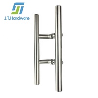 Acero inoxidable 304 DPH 206 Circular Back to Back Escalera Tipo H Offset Tirador tubular