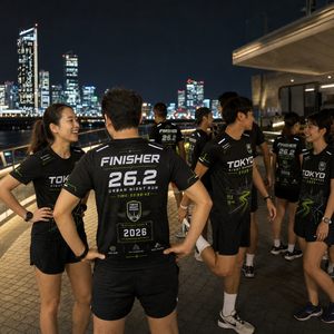 Camiseta Reflectante Personalizada Inspirada en Tokio para Correr de Noche, Uniforme de Equipo de Maratón Urbano de Alta Visibilidad - Product Image 4