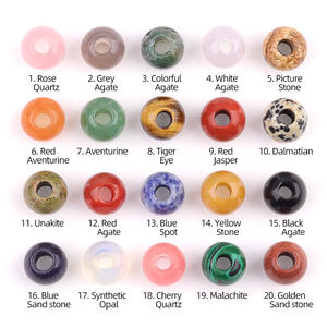 Modello LIM 305 colore misto 14mm di cristallo agata giada sciolti perle rotonde natura fai <span class=keywords><strong>da</strong></span> te accessori gioielli con 5mm grande cerchio foro - Product Image 2