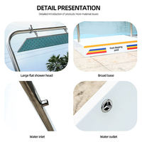 Équipement d'assainissement auxiliaire pour piscine, capteur automatique, accessoire portable en acier inoxydable pour douche et trempage des pieds