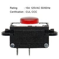 Approche SS-006 250V 15A réarmement manuel voyage livraison rouge lumière push bouton circuit disjoncteur