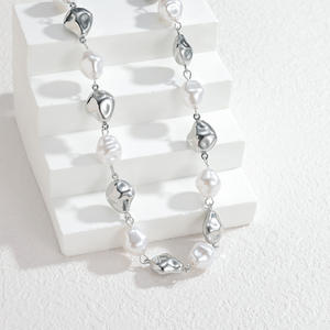 Baroque <strong>Pearls</strong> Irregular Handmade Charm Waterproof Pvd Stainless Steel <strong>Pendant</strong> Fashion Jewelry <strong>Necklaces</strong> for Women Wholesale - Product Image 5