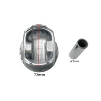 Pièces de moteur automobile en alliage d'aluminium kusima bon marché piston de 72mm avec anneau pour Fiat 1.4T STD 025 050