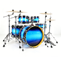 Hot Selling Durable 5-Drum 4-Cymbal Percussion Instruments Full Kit with Professional Hardware for Large Scale Rehearsal Rooms