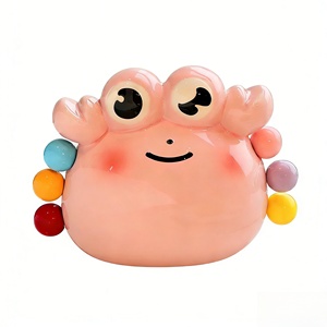 Adorno Decorativo Moderno Personalizable BZY para el Hogar u Oficina, Adorno de Resina con Forma de Cangrejo Rosa Pequeño. - Product Image 1