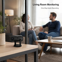 Caméra miniature Wistino 1080P HD sans fil 2.4G WiFi avec batterie 1100mAh, caméra de sécurité pour la maison, intérieur, audio unidirectionnel