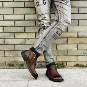 Chaussures pour hommes en cuir véritable faites à la main sur mesure, respirantes, antidérapantes, polyvalentes, classiques, style britannique, tenue de travail élégante - Product Image 2