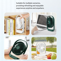 Ventilateur de bureau magnétique USB Type-C, silencieux, portable, avec lumière LED, pour voiture, extérieur, maison, hôtel