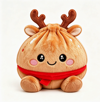 Nouveau jouet anti-stress en peluche en forme de dumpling - Adorable dumpling à presser avec panier vapeur