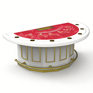 Venta al por Mayor de Mesa de Póker Profesional de Madera Antigua de 8 Asientos, de Calidad Casino, Personalizada, Negra, Premium - Product Image 3