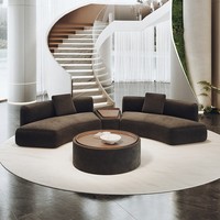 Halbrunde Maßgefertigte Sofa-Lounge-Einrichtung für Empfang, Schönheitssalon, Büro, Hotel-Lobby, Geschäftswartebereich