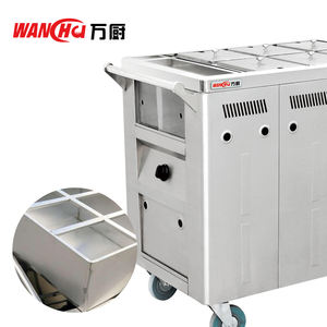 Extérieur Mobile Restaurant Buffet Fast Food Affichage Réchauffeur Vitrine Chariot Acier Inoxydable Buffet Bain Marie Usine - Product Image 3