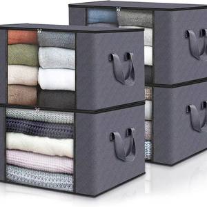 <span class=keywords><strong>Caja</strong></span> de armario plegable de almacenamiento grande ZXH, Asa duradera, tela gruesa para mantas, edredones, ropa de cama, capacidad de <span class=keywords><strong>90</strong></span> <span class=keywords><strong>litros</strong></span>, carga de 10kg - Product Image 1