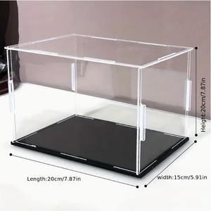 Özel şeffaf vitrin akrilik küp ekran kutusu araba modeli vitrin ayakkabı kutusu montajı saklama kutusu - Product Image 3