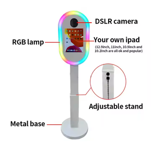 บูธสำหรับ Surface Pro พร้อมไฟวงแหวน LED ความสว่างสูง รูปทรงวงรี ใช้ได้กับเครื่องพิมพ์ภาพถ่ายและกล้อง SLR - Product Image 1