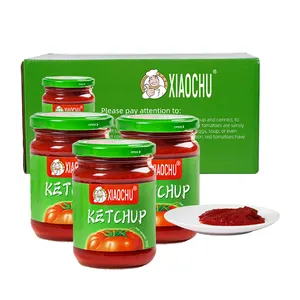 Pasta de tomate de alta qualidade e bom preço Fornecedor chinês para preço de fábrica por atacado embalado em potes de vidro Pasta de tomate