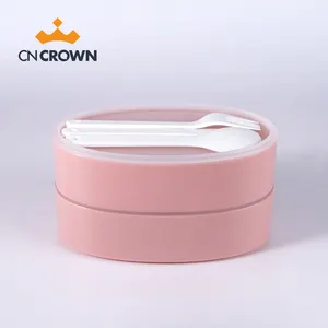 CNCROWN 800ML Plastic Bento Lunch Box Bento Box BPA Free Lunch Box For Adult