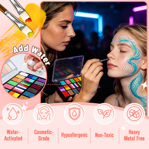 Set di Colori per Viso OEM Opachi e Glitterati, Non Tossici, di Grado Cosmetico, ad Asciugatura Rapida, Copertura Istantanea Senza Sbavature - Product Image 2