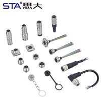 Conector Impermeable Industrial Macho y Hembra de Plástico con Bloqueo, Enchufe de Aviación M16 C091, Conectable en Campo, de 2, 3, 4, 5, 6, 7, 8, 12, 14, 19, 24 Pines