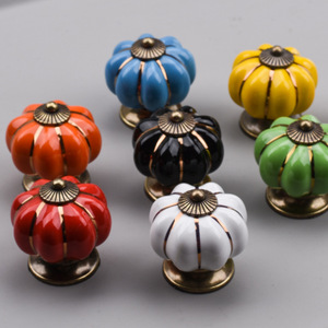 Modern Minimalist Light Luxury Ceramic Handle <strong>Knobs</strong> with Pumpkin and Cartoon Art for Kitchen Cabinets and Drawers <strong>Knobs</strong> - Product Image 2