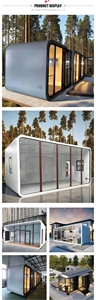 2025 élégant moderne préfabriqué structure en acier mobile minuscule maison mobile pod conteneur maisons pour une utilisation comme bureau ou maison - Product Image 5