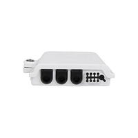 8-Core Cassette Fiber Optic Splitter Distribution Box ABS Material 3-in-8-out Ports FTTH Outdoor Pole/Aerial/Wall Mounted IP68