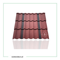 Tuiles de toiture en acier revêtu de pierre Sangobuild pour entrepreneurs et artisans – Matériau de toiture facile à installer pour le bricolage