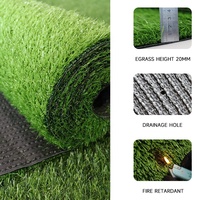 Gazon synthétique artificiel pour application de jardin Type de plante parfait pour l'aménagement paysager