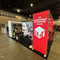 Stand d'exposition pour salon professionnel, présentoir LED publicitaire, caisson lumineux à sublimation, cadre en aluminium écologique pour ISA