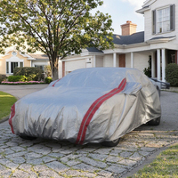 Housse de voiture universelle quatre saisons en tissu Oxford-Coton épais et fibre de polyester anti-poussière anti-neige et anti-pluie pour voitures