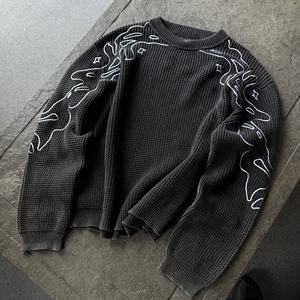 เสื้อฮู้ดดี้ผู้ชายแบบครอป ผ้าคอตตอนถักเนื้อวาฟเฟิล 370GSM คุณภาพดี 100% พร้อมซับใน พิมพ์ลายดิจิตอลโลโก้ตามสั่ง ระบายอากาศได้ดี - Product Image 2