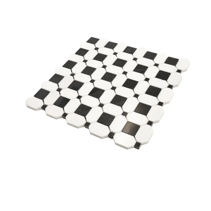 Piastrelle a Mosaico in Pietra Naturale di Lusso, Motivo Geometrico Floreale Personalizzato, <span class=keywords><strong>Marmo</strong></span> Lucidato per Pareti e Pavimenti di Bagni di Alta Gamma - Product Image 3
