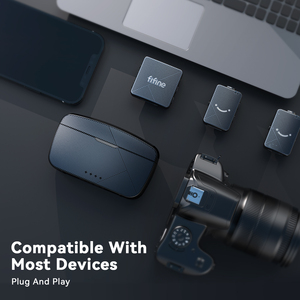 Fifine M9 Chuyên Nghiệp ANC Ve Áo Microphone Di Động 2.4G Trọng Lượng Nhẹ Tiếng Ồn Hủy Bỏ Hội Nghị Không Dây Microphone - Product Image 5