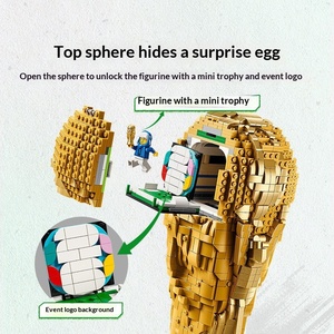 ตัวต่อสร้างสรรค์รูปถ้วยฟุตบอลโลก 2026 ของเล่นเสริมพัฒนาการ DIY ของขวัญตั้งโชว์บนโต๊ะ - Product Image 4