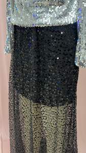 Ecowalson <span class=keywords><strong>con</strong></span> elastico in vita <span class=keywords><strong>con</strong></span> paillettes e oro <span class=keywords><strong>gonna</strong></span> elegante da donna Slim Fit vacanza <span class=keywords><strong>gonna</strong></span> lunga donna lunga fino al pavimento <span class=keywords><strong>con</strong></span> fodera - Product Image 5