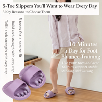 Chaussons de massage pour l'alignement des orteils avec espaceurs, chaussures d'équilibre pour l'entraînement de la voûte plantaire et le soutien de la posture