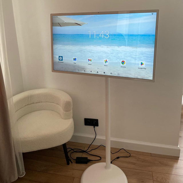 Portable Android Smart TVs Flat Screen Mobile Tablet Stand Kids Game Smart TV 24 Inch Wled Tv Monitor