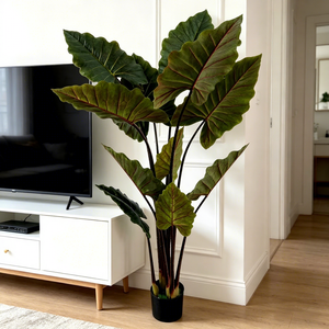 Planta Artificial Decorativa <span class=keywords><strong>de</strong></span> <span class=keywords><strong>Alocasia</strong></span>, Planta Artificial <span class=keywords><strong>de</strong></span> Taro Arcoíris con Tacto Real, Bonsái para Decoración <span class=keywords><strong>de</strong></span> Interiores del Hogar, Otras Decoraciones para Bodas - Product Image 3