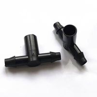 Raccord en T barbelé 4,7 mm pour irrigation goutte à goutte en serre, accessoire de jardinage pour micro-tuyau de pelouse