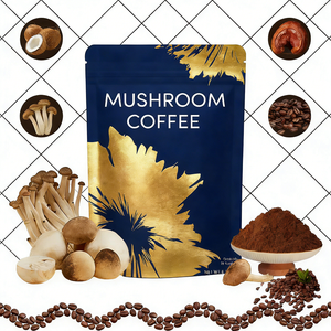 Mélange de café instantané OEM sans sucre pour adultes, aux champignons amers (Reishi et Crinière de lion), en vrac, en sachet, pour améliorer l'immunité - Product Image 2
