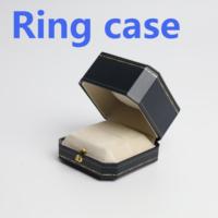 Caja de Anillo Rígida de Lujo Personalizada, Color Azul Marino, Impermeable y Ecológica, con Cierre Magnético (OEM)