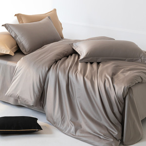 Set di Biancheria da Letto di Lusso in Cotone Egiziano Pima 100% 140S 400TC, Copripiumino Morbido e Liscio, Misura Queen Personalizzabile - Product Image 3