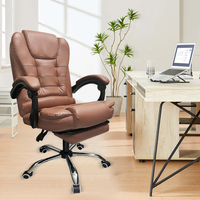 Vente directe d'usine de chaise de bureau haut de gamme ergonomique à dossier haut de gamme en cuir de luxe
