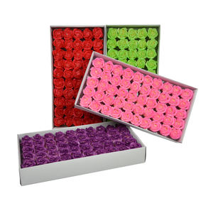 Ramo de flores artificiales de 3 capas, jabón rosa en aerosol, decoraciones de boda, regalo del Día de la madre, Ramos individuales, 50 Uds. - Product Image 3