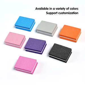 Bloc polissoir à ongles en mousse EVA rose miniature de haute qualité, jetable, double face, en forme de cœur, style français, lavable - Product Image 5
