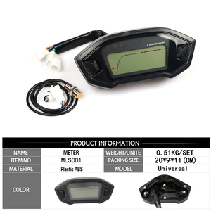 バイク用 LCDデジタルスピードメーター 12V 汎用 2/4気筒 13000rpm 0-199km/h 7色切替 - Product Image 4