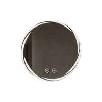 Miroir de salle de bain intelligent à LED avec verres en verre, miroir de maquillage pour hôtels et toilettes, anti-buée, installation sans perçage, miroir lumineux à commande tactile